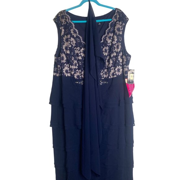 NWT $180 Jessica Howard Beaded Maxi Dress Womens 24W Wedding Formal Holiday NYE - Picture 8 of 16